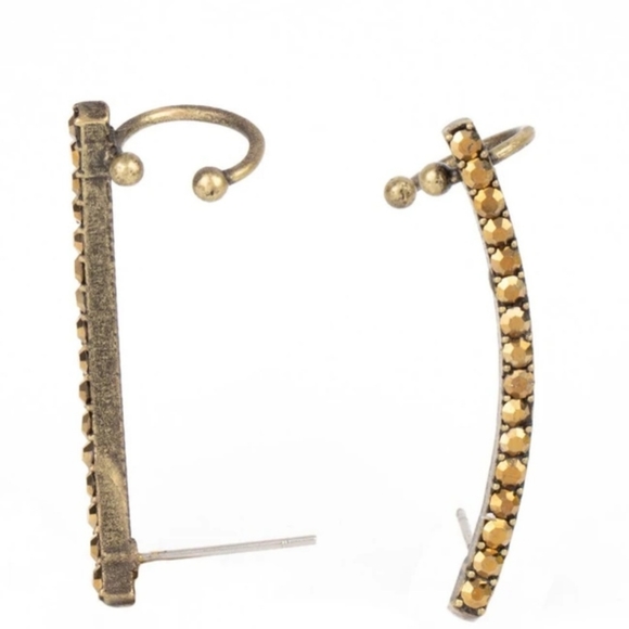 GIVE ME THE SWOOP BRASS EAR CRAWLERS EARRINGS